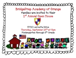 OPEN HOUSE next Thursday, 9/15